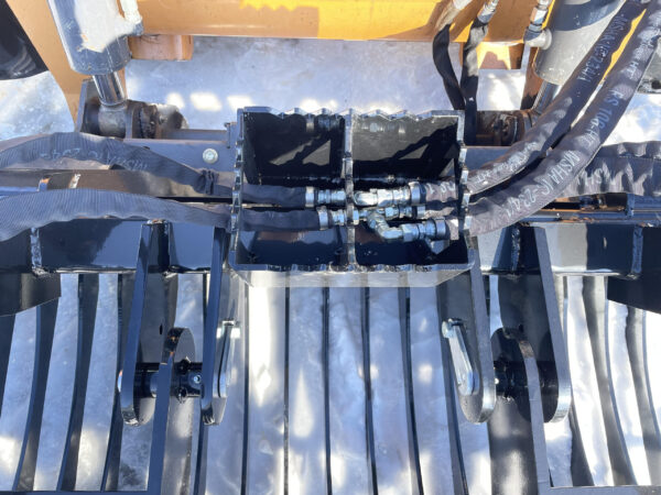 Top Dog HD Brush Grapple Bucket Attachment On Skid Steer