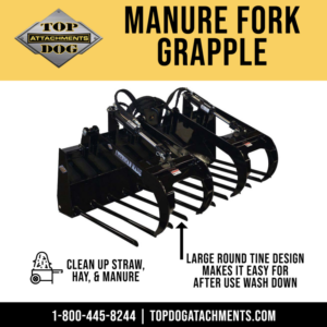 Top Dog Manure Fork With Grap Attachment With Logo And Product Characteristics Description And Usage